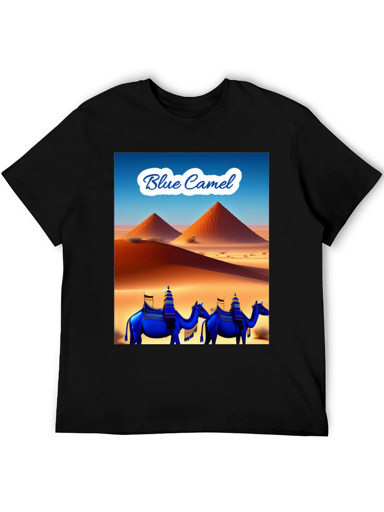 Camiseta Negra Blue Camel Desierto