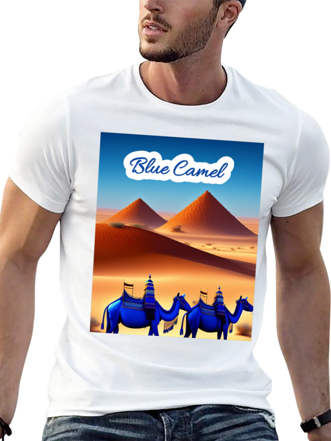 Camiseta Negra Blue Camel Desierto