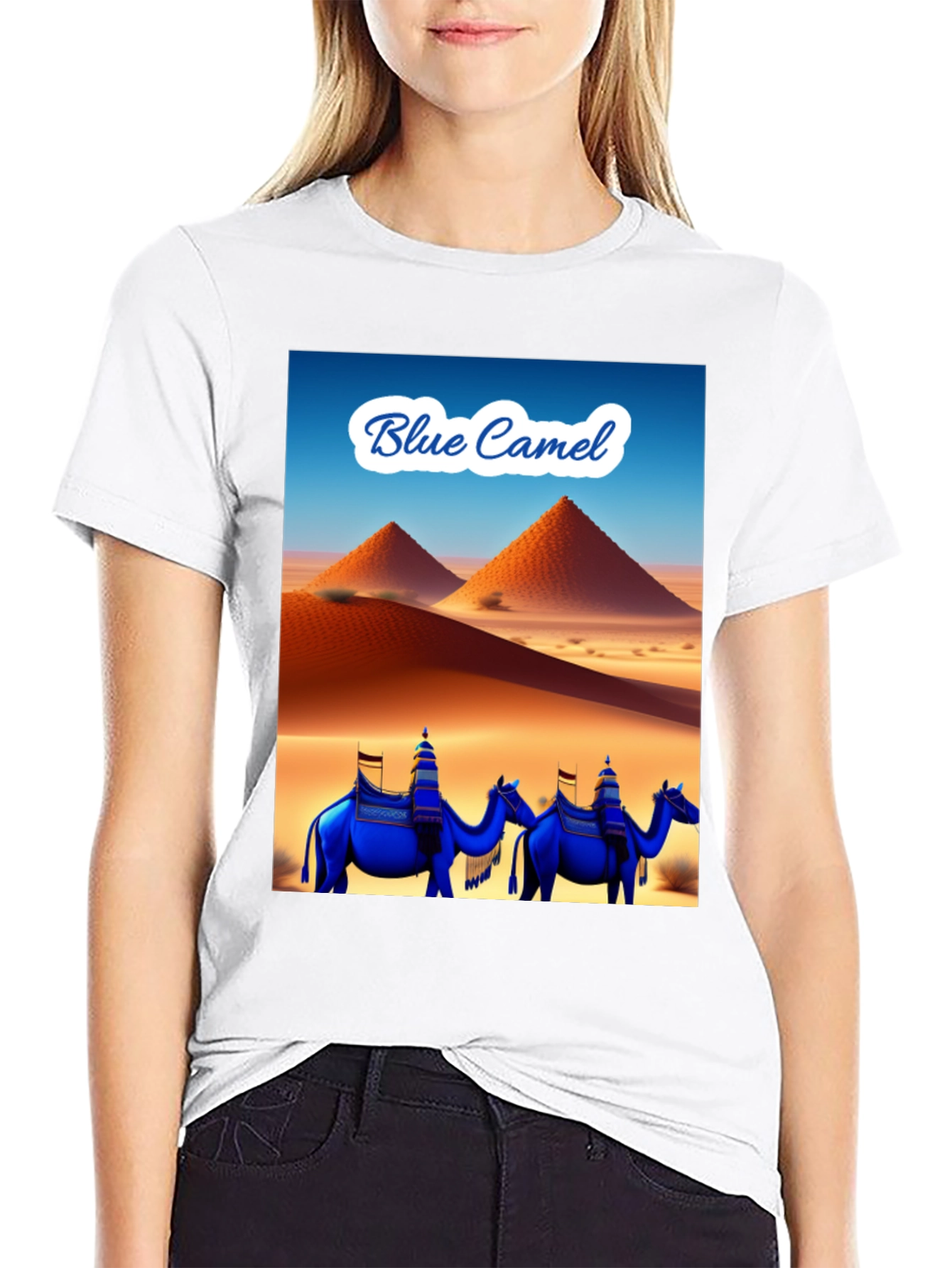 Camiseta Negra Blue Camel Desierto