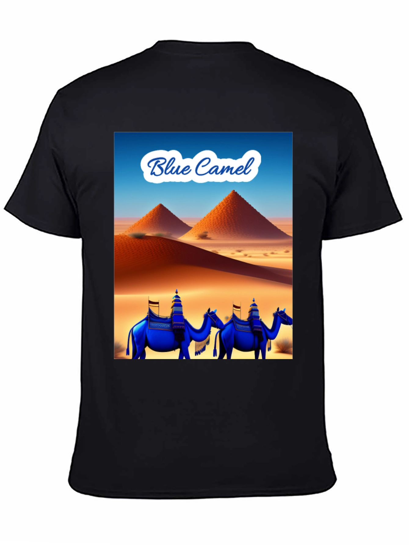 Camiseta Negra Blue Camel Desierto