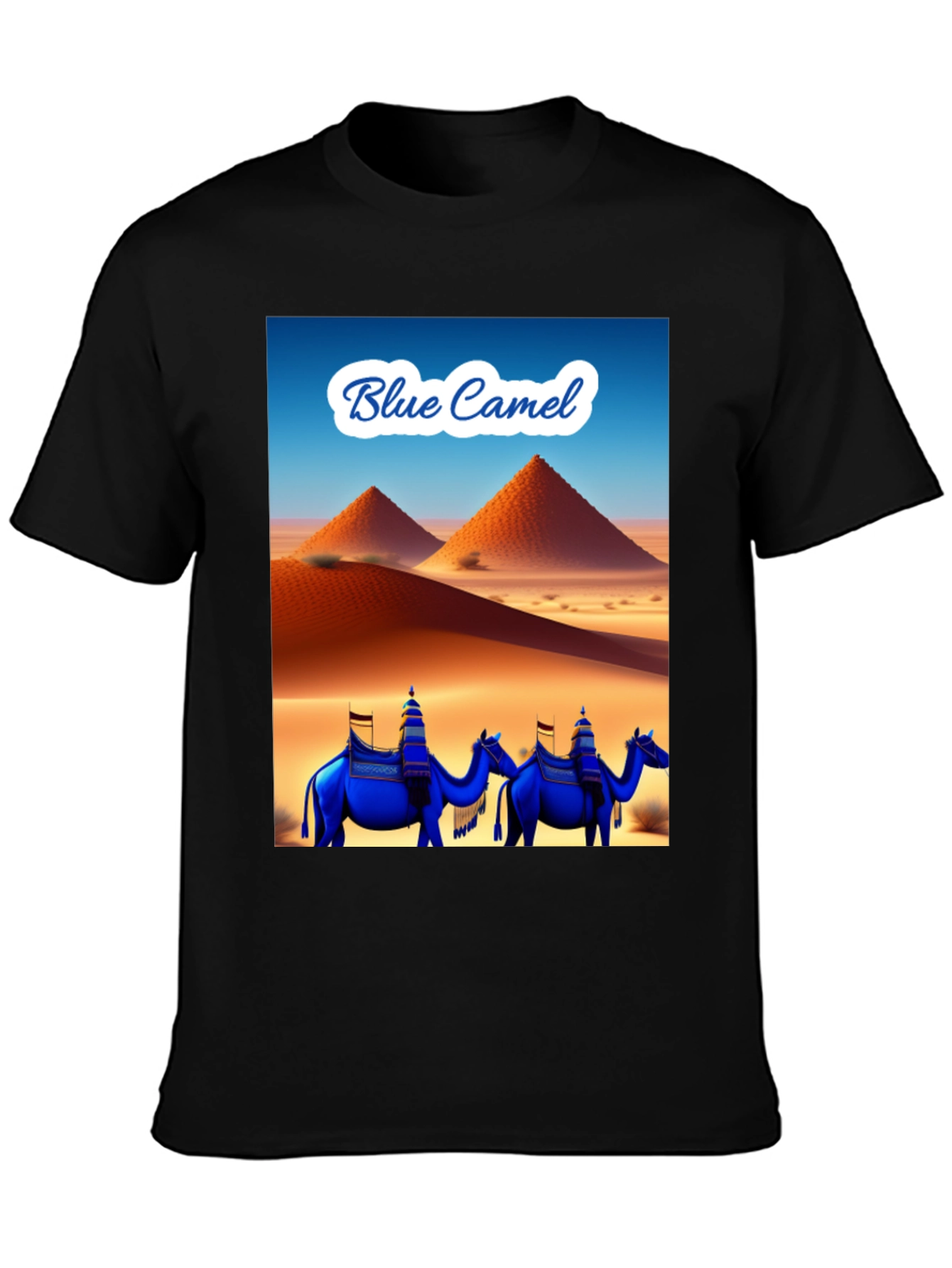 Camiseta Negra Blue Camel Desierto