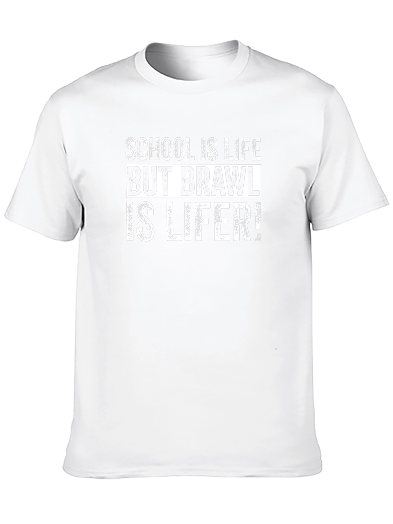 Camiseta Negra: School is Life Brawl is Lifer