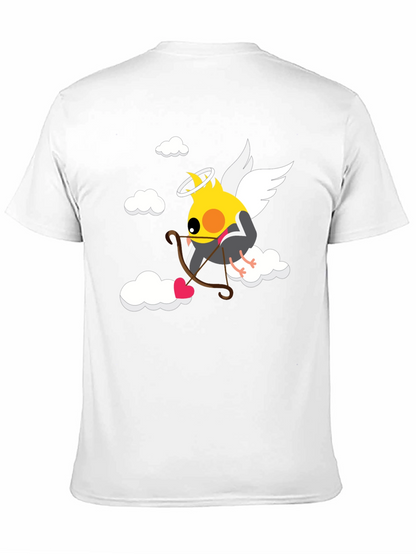 Camiseta Negra con Diseño de Cupido Ave