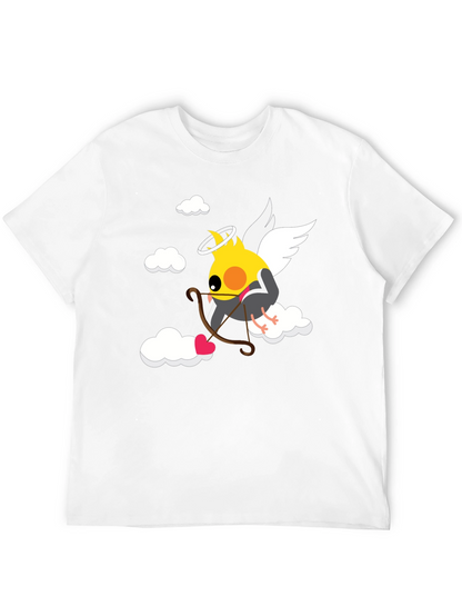 Camiseta Negra con Diseño de Cupido Ave