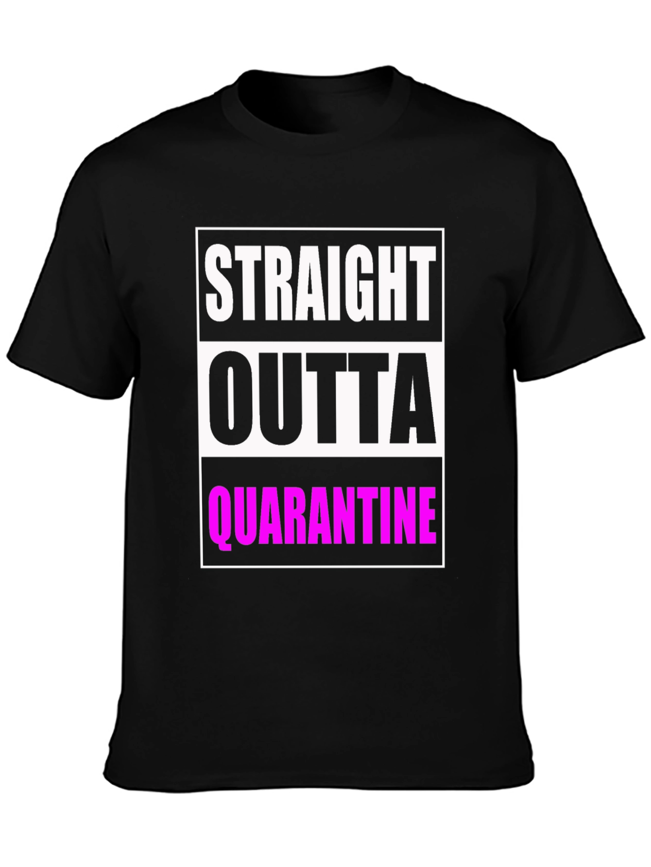 Camiseta Negra: Straight Outta Quarantine