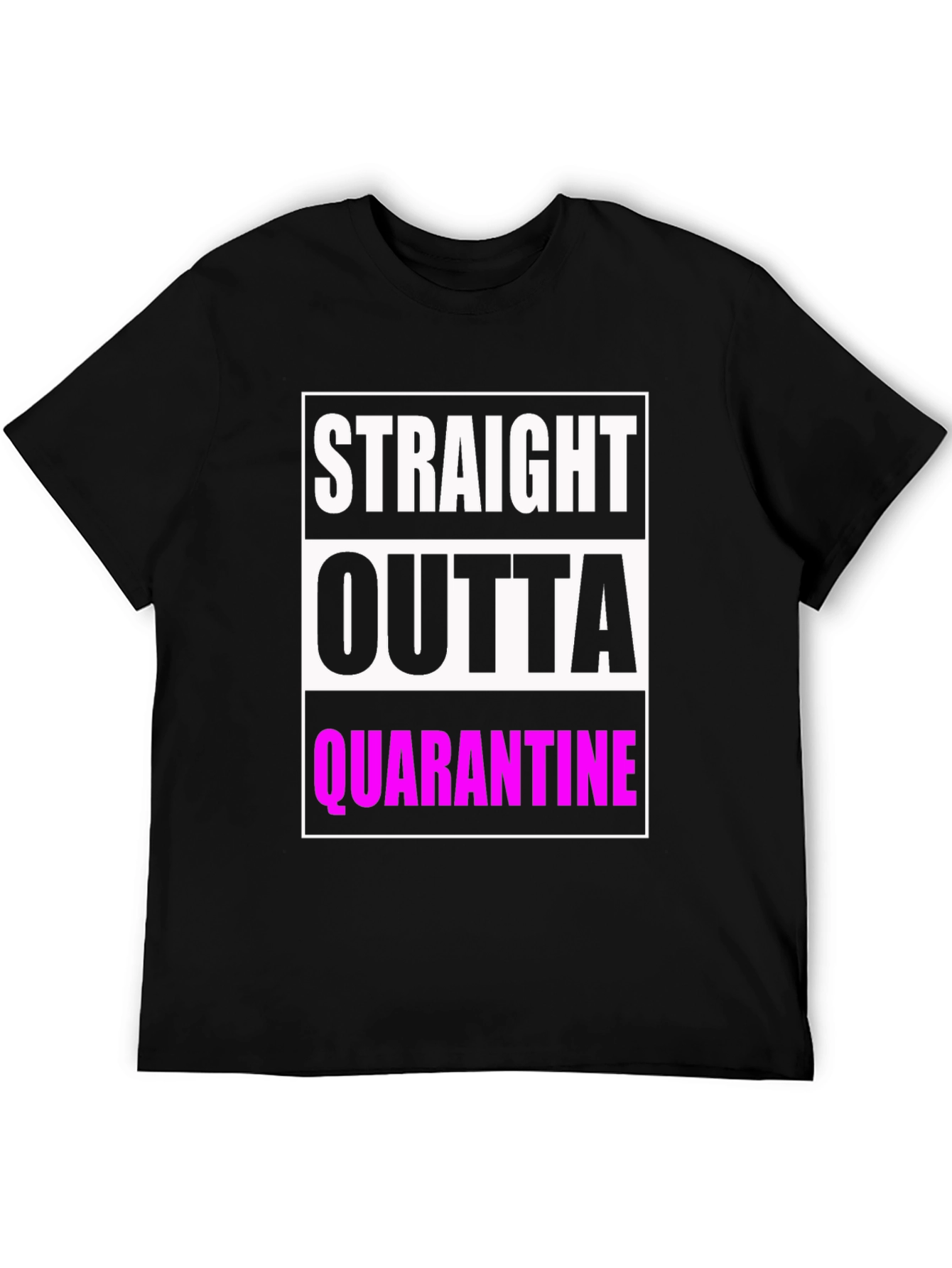 Camiseta Negra: Straight Outta Quarantine