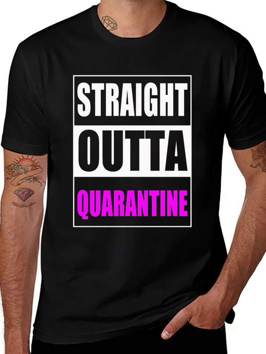 Camiseta Negra: Straight Outta Quarantine