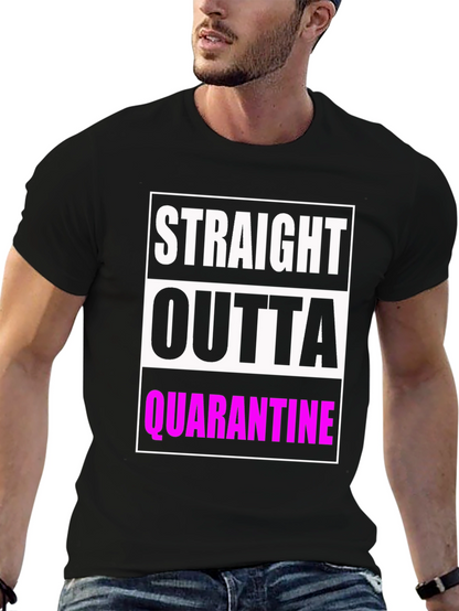 Camiseta Negra: Straight Outta Quarantine