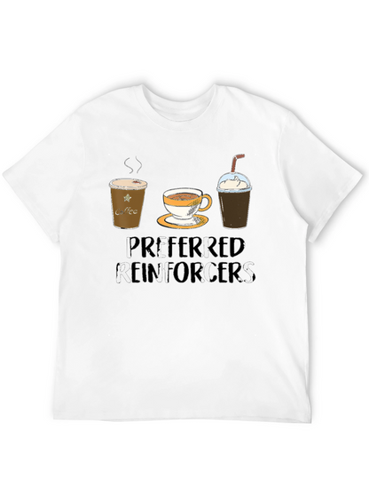 Camiseta Negra con Diseño de Café Preferred Reinforcers