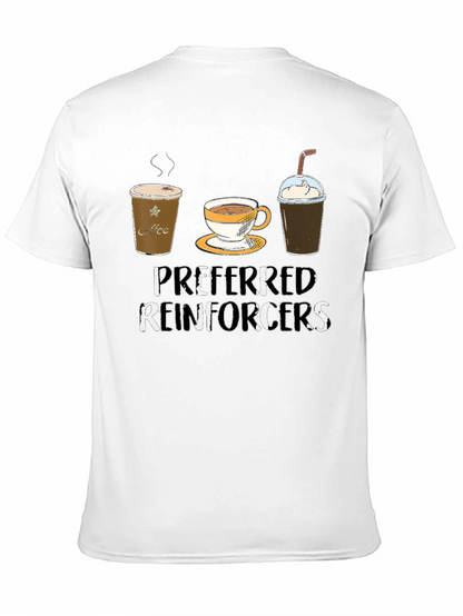 Camiseta Negra con Diseño de Café Preferred Reinforcers