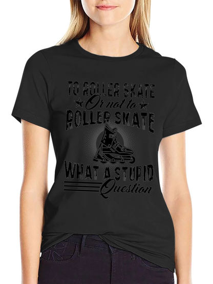 Camiseta Negra con Diseño de Patinaje – Estilo Casual
