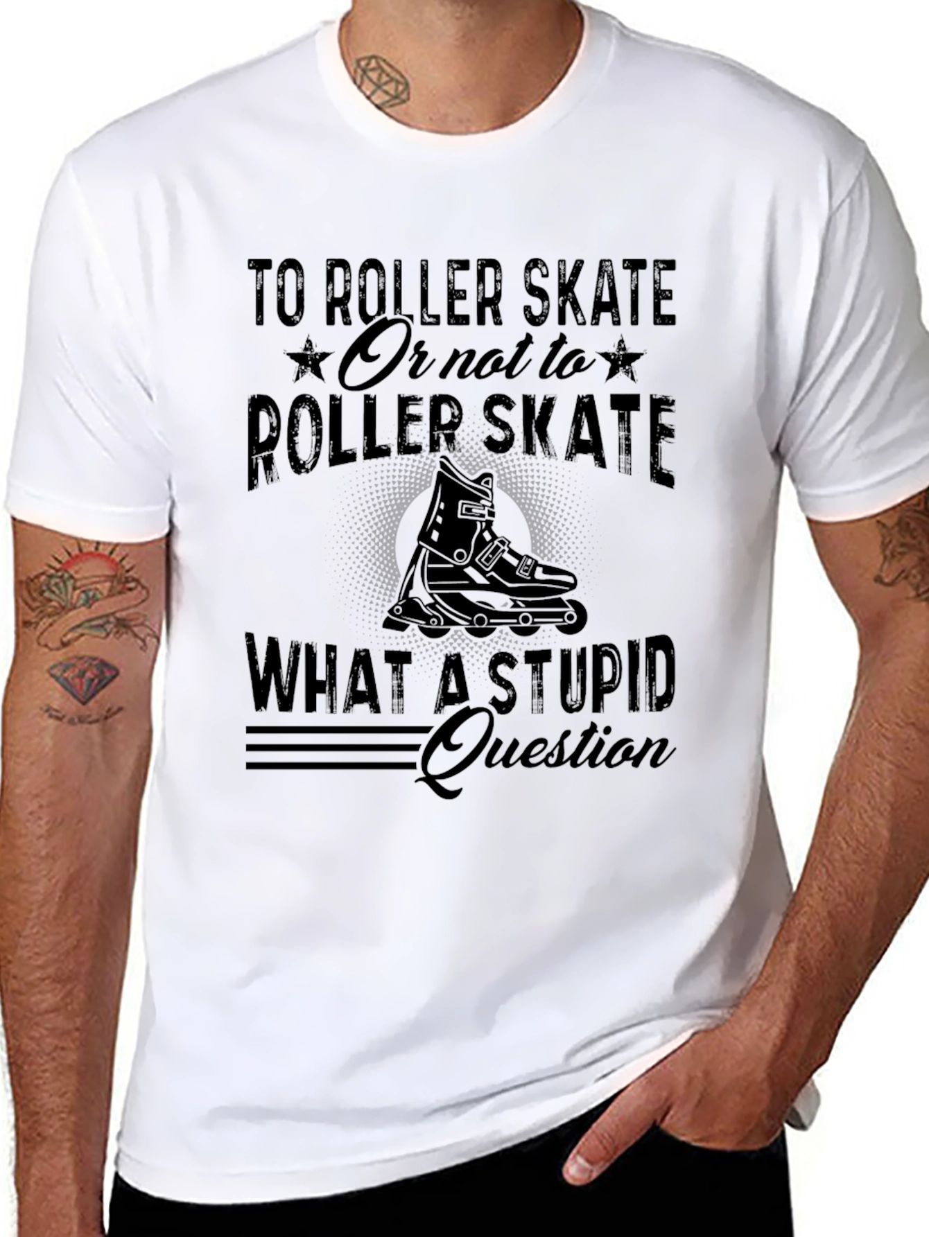 Camiseta Negra con Diseño de Patinaje – Estilo Casual
