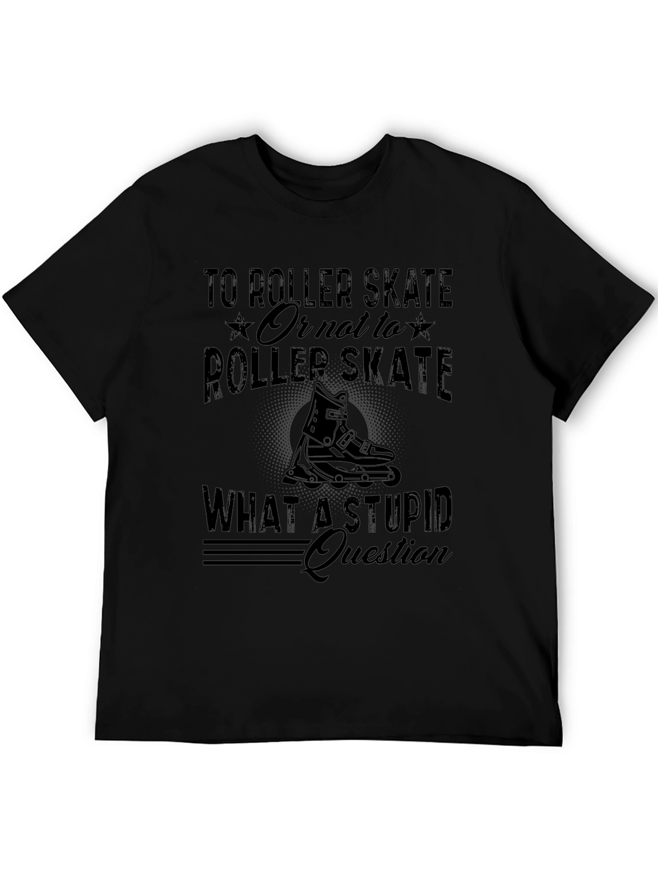 Camiseta Negra con Diseño de Patinaje – Estilo Casual