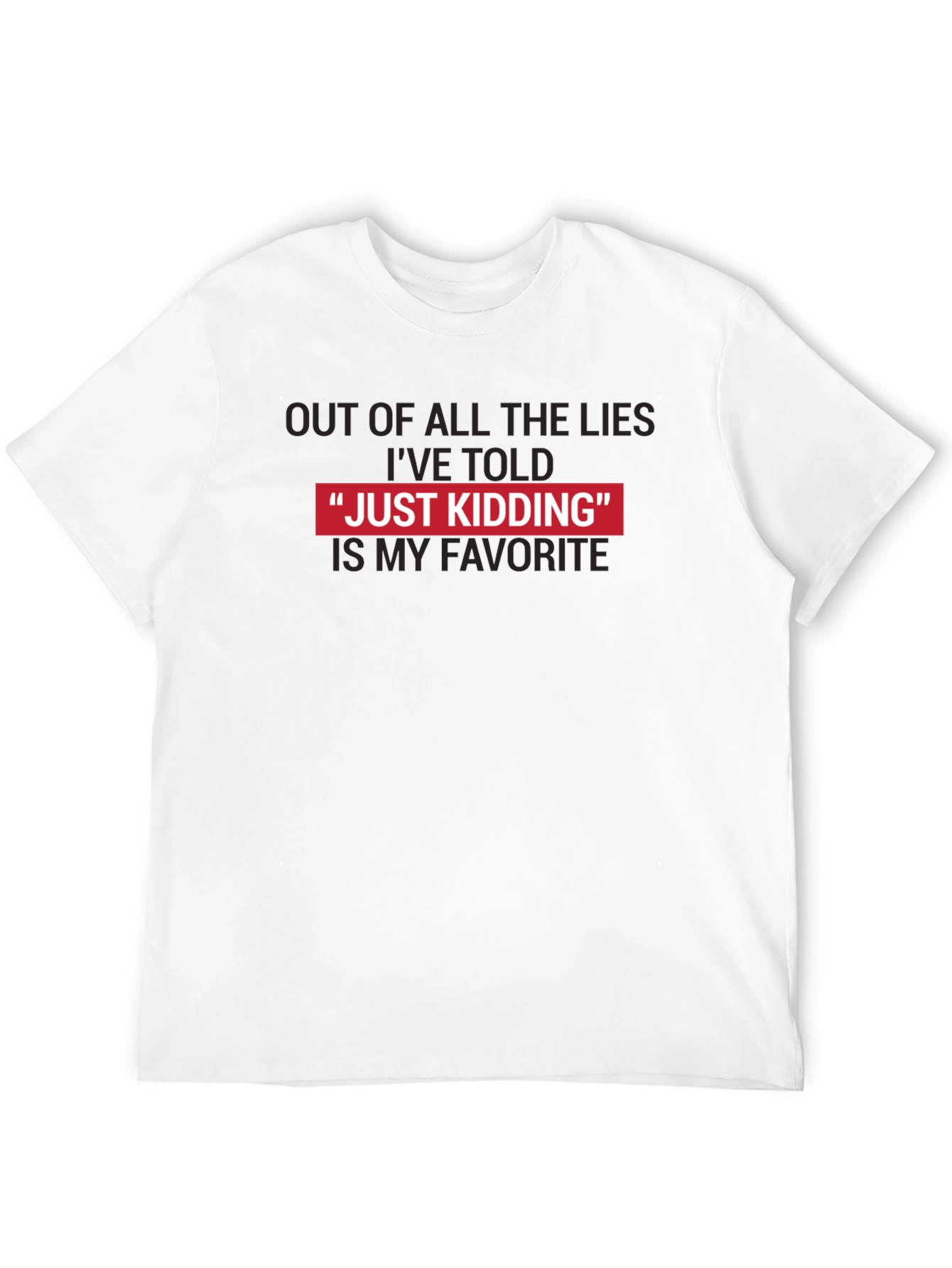 Camiseta Negra - Just Kidding Divertida y Original