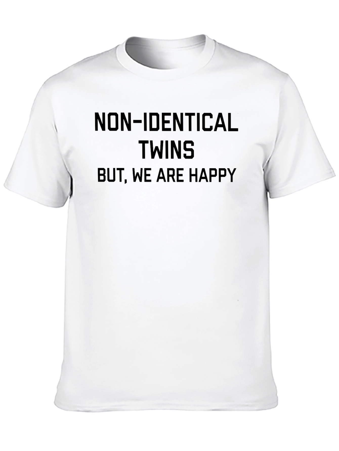 Camiseta Negra: Gemelos No Idénticos - ¡Felices!