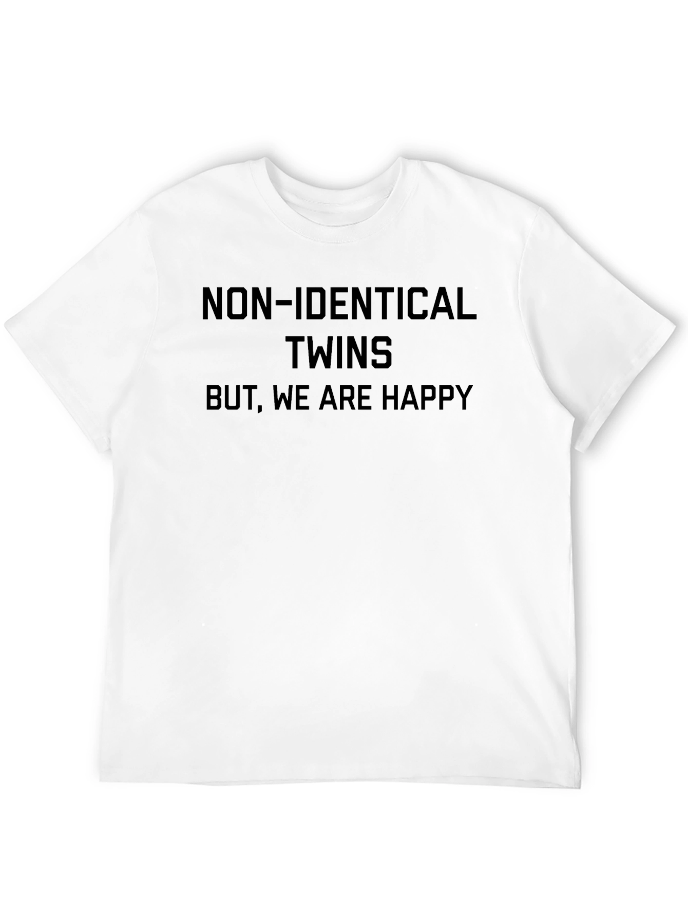 Camiseta Negra: Gemelos No Idénticos - ¡Felices!