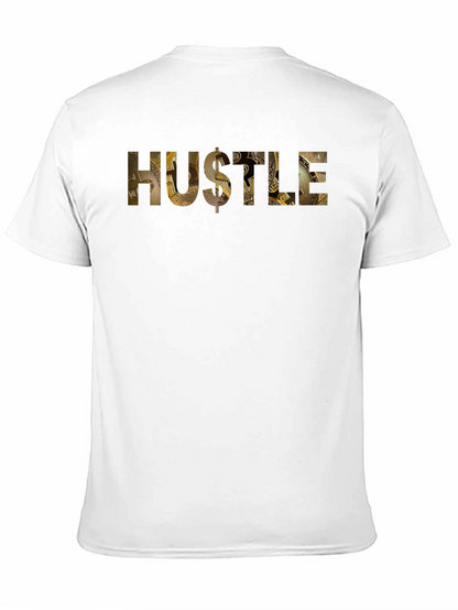 Camiseta Negra Hustle Dorada para Hombre