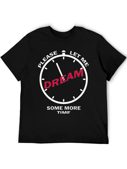 Camiseta Negra con Diseño de Reloj Déjame Soñar
