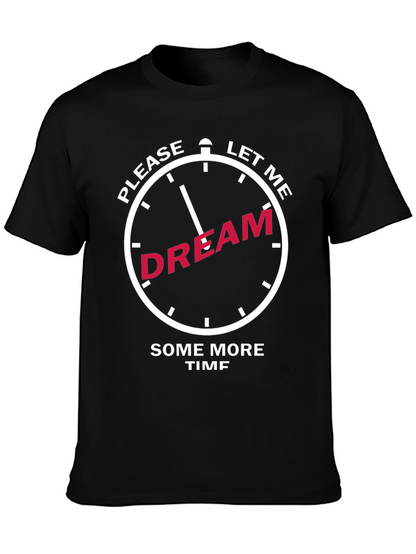 Camiseta Negra con Diseño de Reloj Déjame Soñar