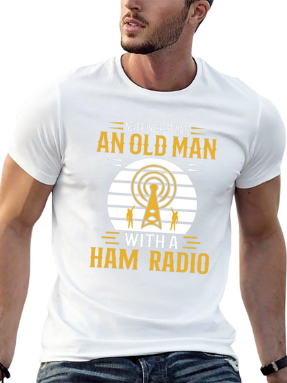 Camiseta Negra: Nunca Subestimes a un Radioaficionado
