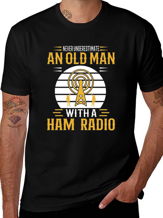 Camiseta Negra: Nunca Subestimes a un Radioaficionado