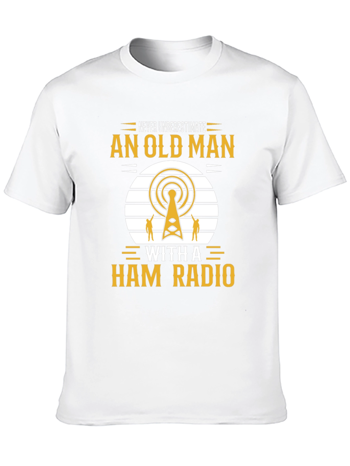 Camiseta Negra: Nunca Subestimes a un Radioaficionado