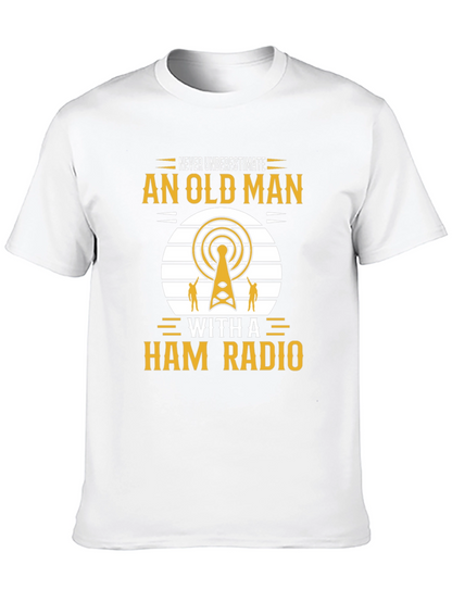 Camiseta Negra: Nunca Subestimes a un Radioaficionado