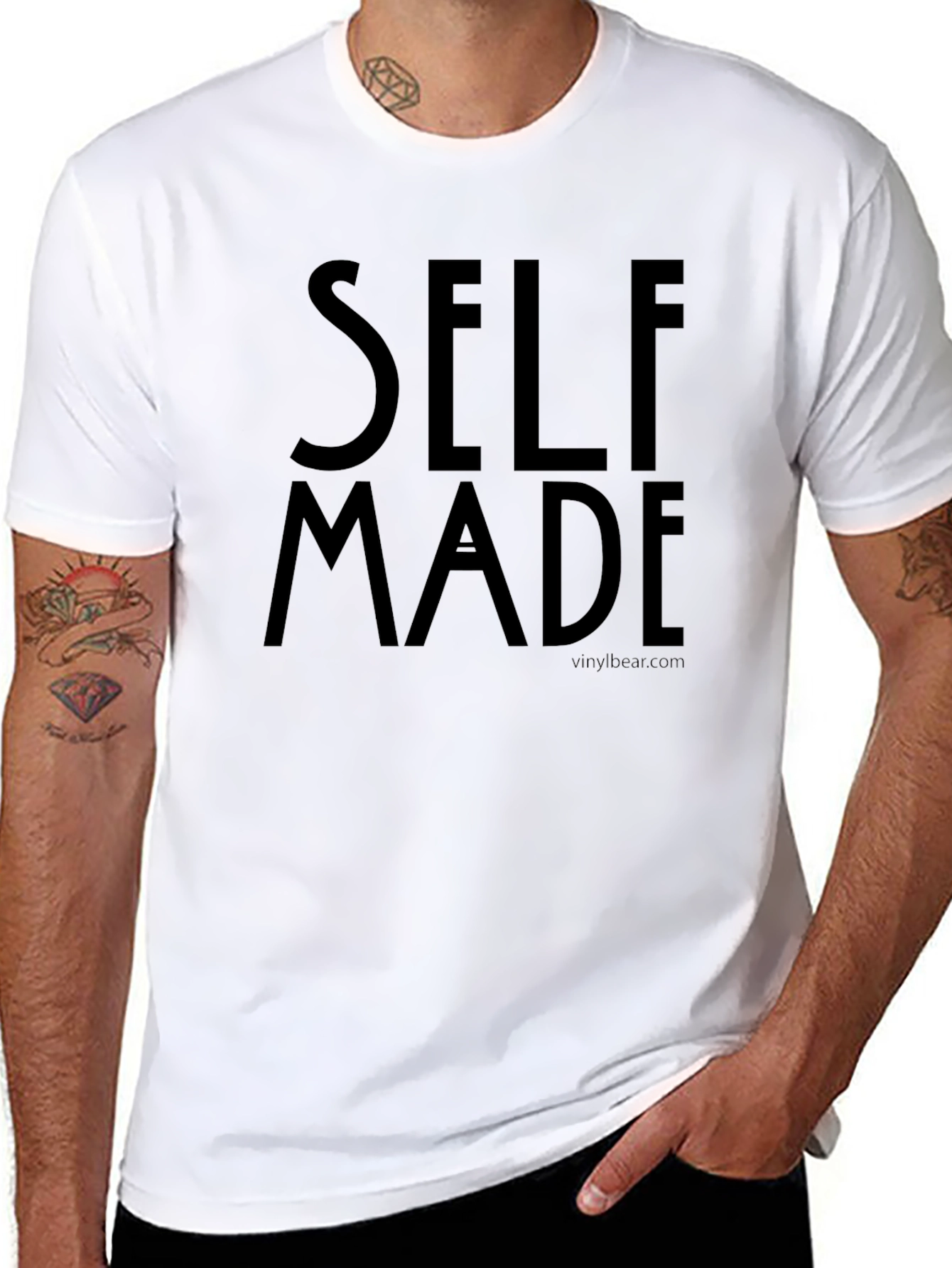 Camiseta Negra Self Made para Hombre