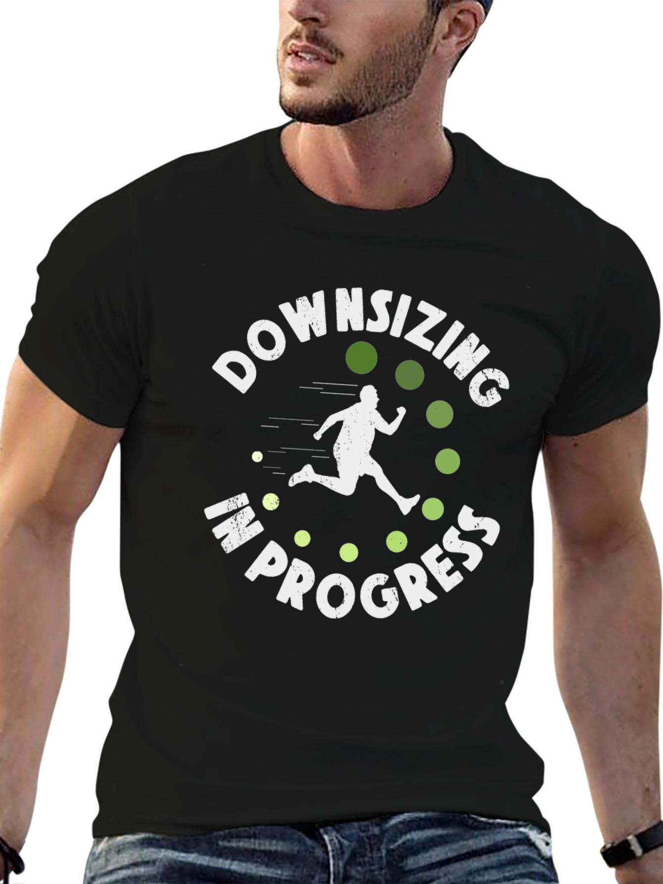 Camiseta Negra: Adelgazando en Proceso