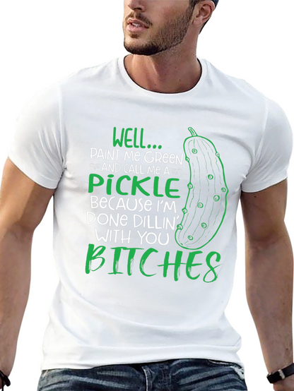 Camiseta Negra con Diseño de Pepinillo Done Dillin