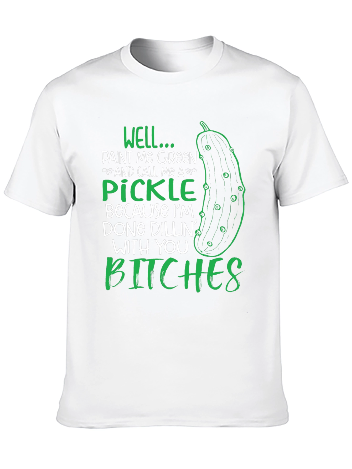 Camiseta Negra con Diseño de Pepinillo Done Dillin