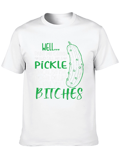 Camiseta Negra con Diseño de Pepinillo Done Dillin