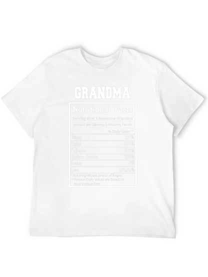 Camiseta Negra Grandma Nutritional Facts