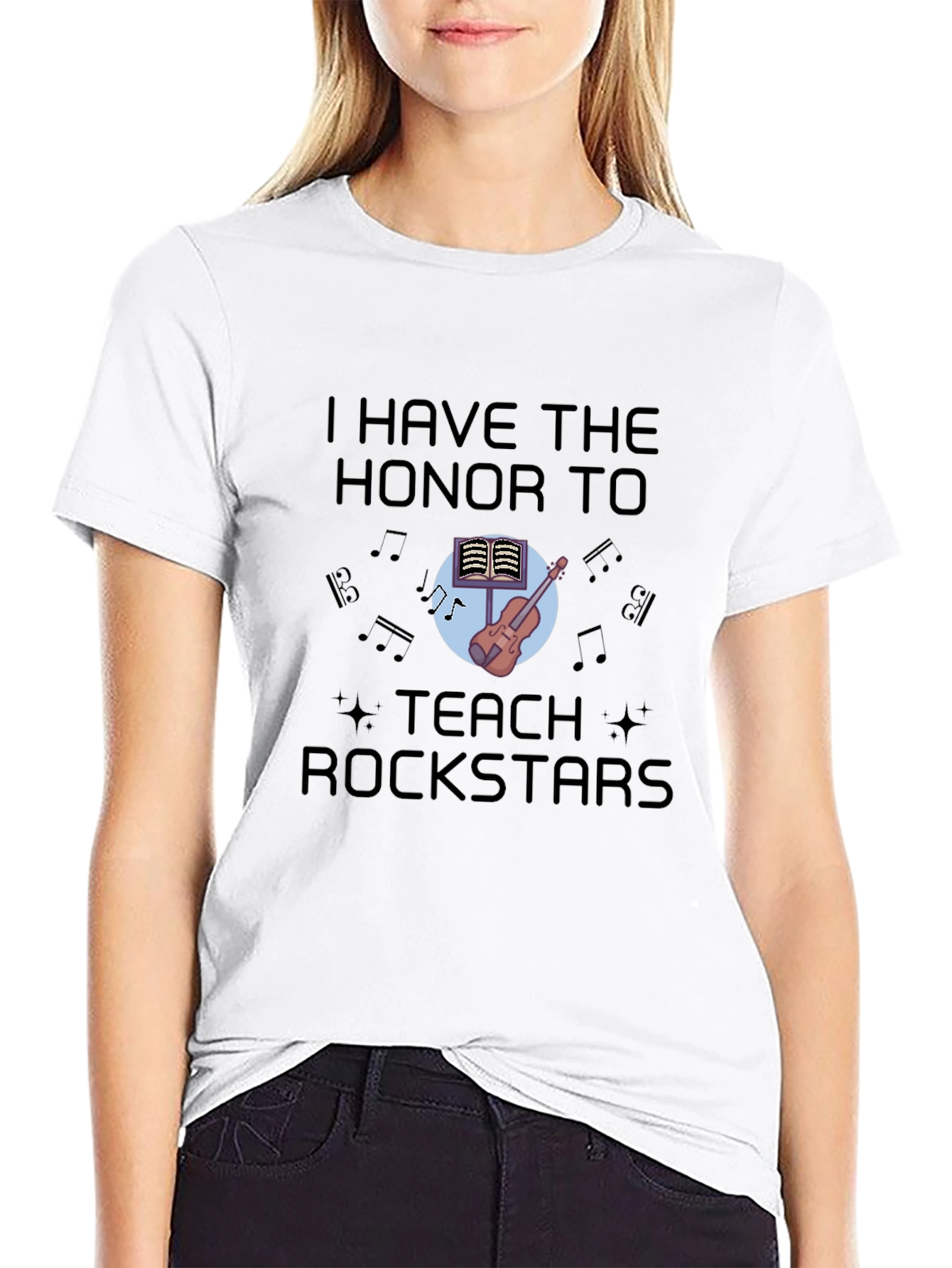 Camiseta Negra Profesor de Música Rockstars