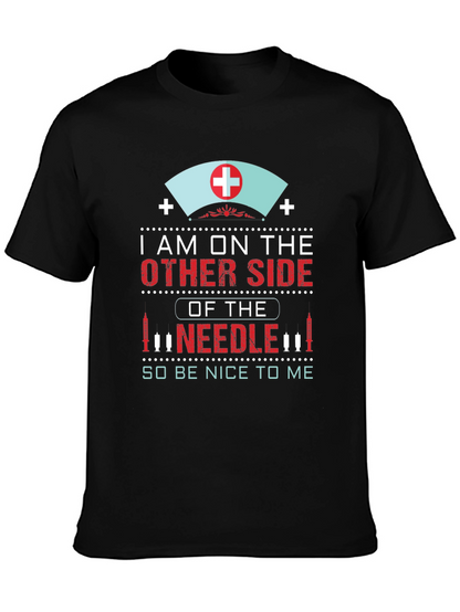 Camiseta Negra: Soy la enfermera ¡sé amable!