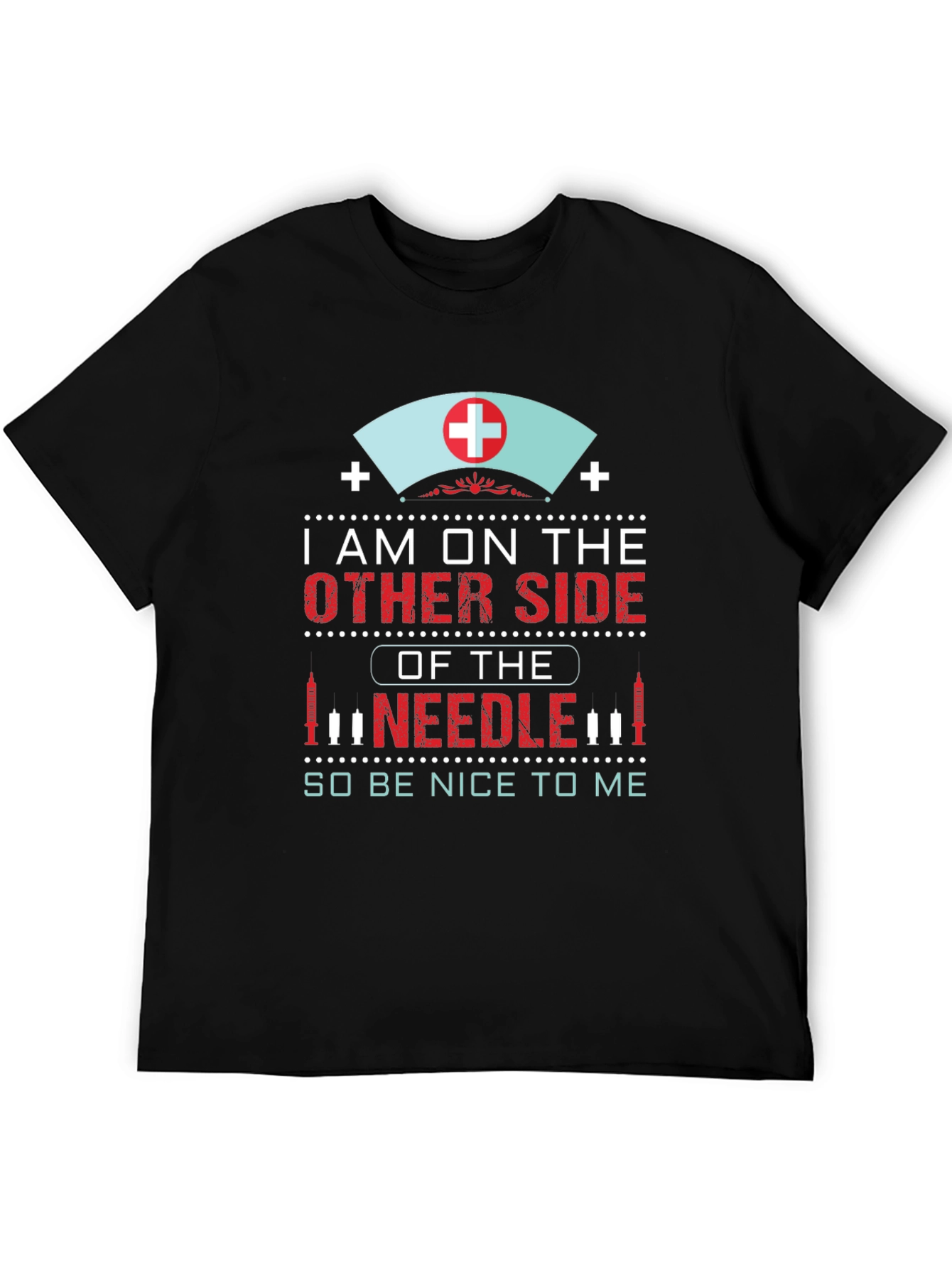 Camiseta Negra: Soy la enfermera ¡sé amable!