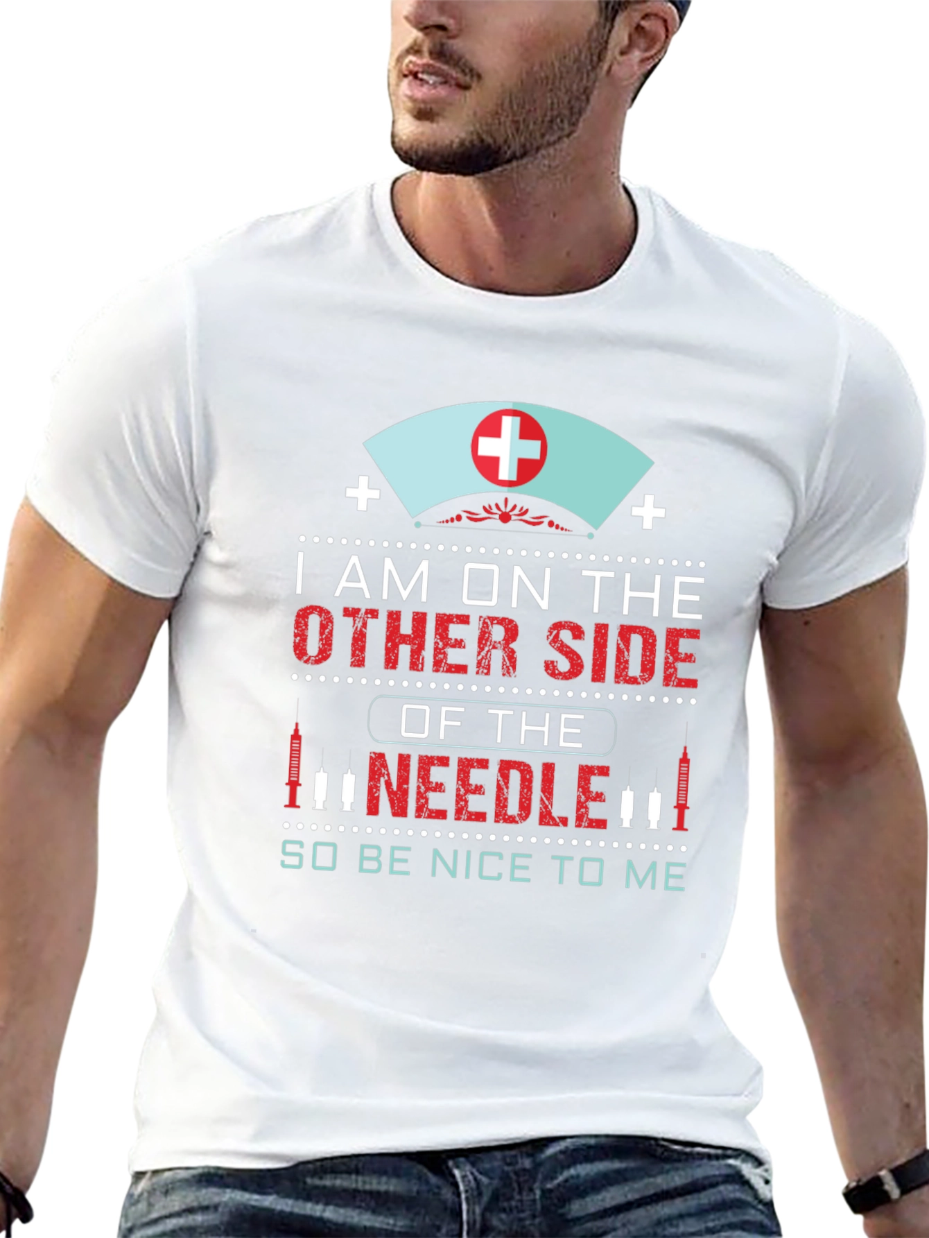 Camiseta Negra: Soy la enfermera ¡sé amable!