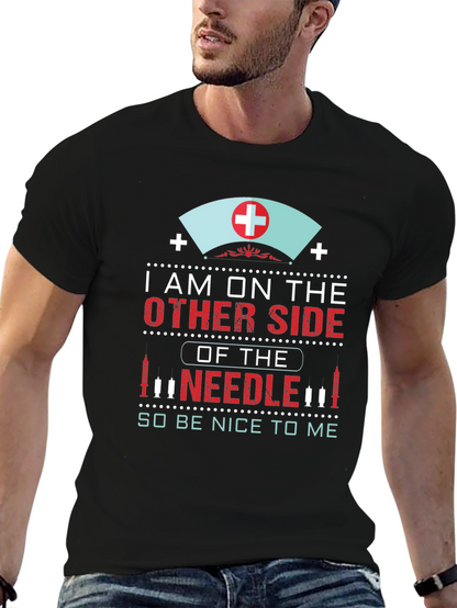 Camiseta Negra: Soy la enfermera ¡sé amable!