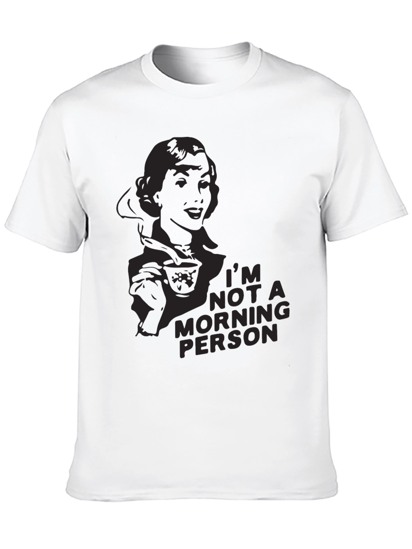 Camiseta Negra Gráfica: No Soy Persona Mañanera