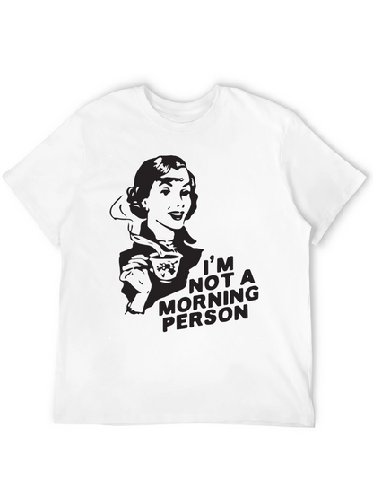Camiseta Negra Gráfica: No Soy Persona Mañanera