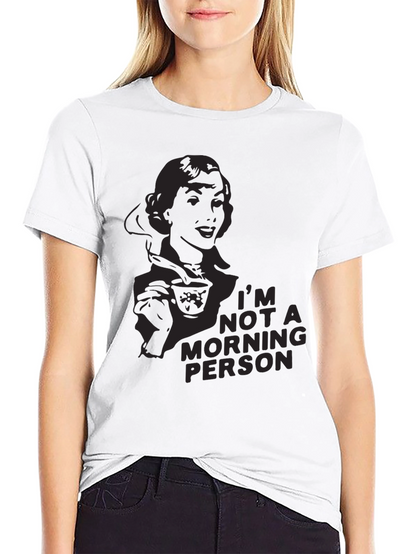 Camiseta Negra Gráfica: No Soy Persona Mañanera