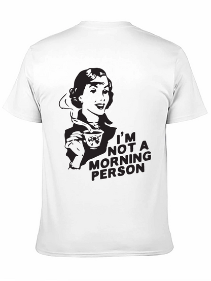 Camiseta Negra Gráfica: No Soy Persona Mañanera
