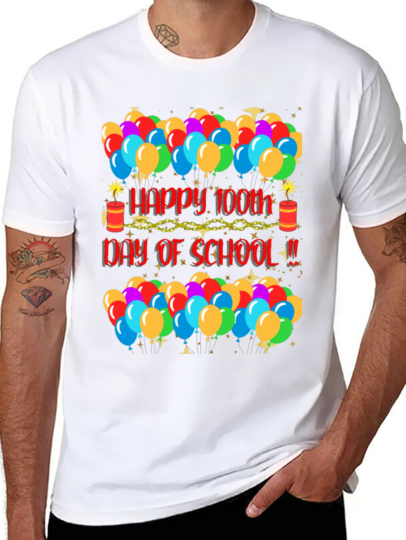 Camiseta de Celebración Día 100 de Escuela