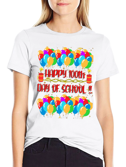 Camiseta de Celebración Día 100 de Escuela