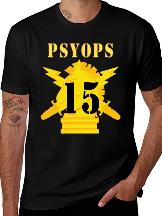Camiseta PSYOP con diseño militar táctico