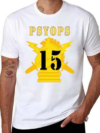 Camiseta PSYOP con diseño militar táctico