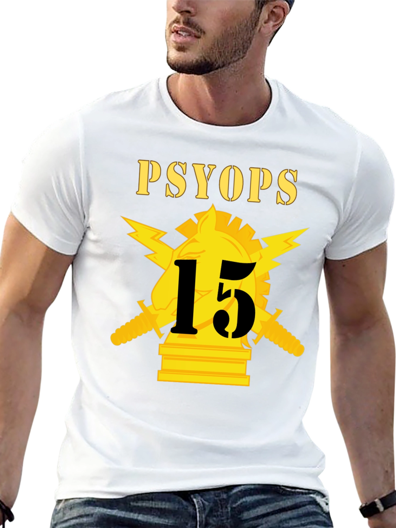 Camiseta PSYOP con diseño militar táctico
