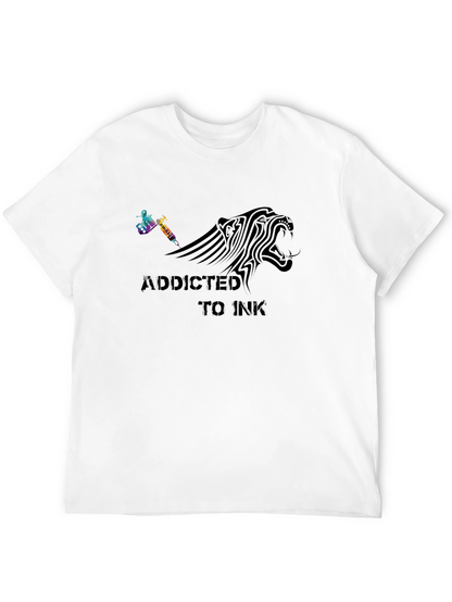 Camiseta Negra Addicted to Ink Diseño de Tatuaje