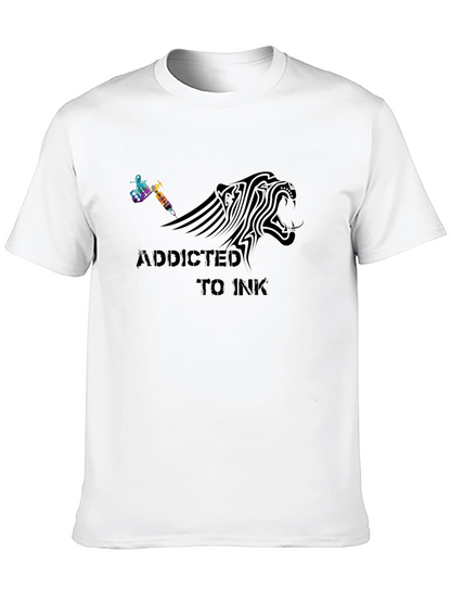 Camiseta Negra Addicted to Ink Diseño de Tatuaje