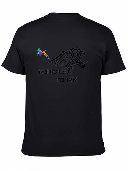 Camiseta Negra Addicted to Ink Diseño de Tatuaje